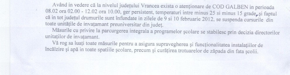 suspendare cursuri