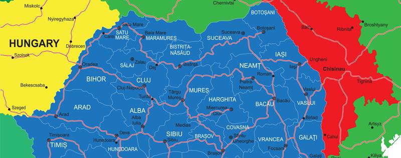 hungary, romania, moldova map