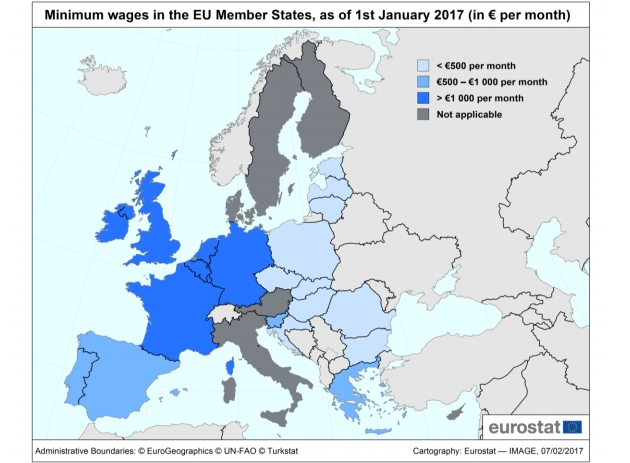 salarii minime pe economie ue